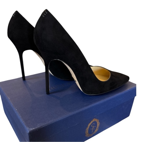 Sarah Flint Perfect Pump 100 in Black Suede Size 41/ US 10 New With Box - Picture 12 of 15